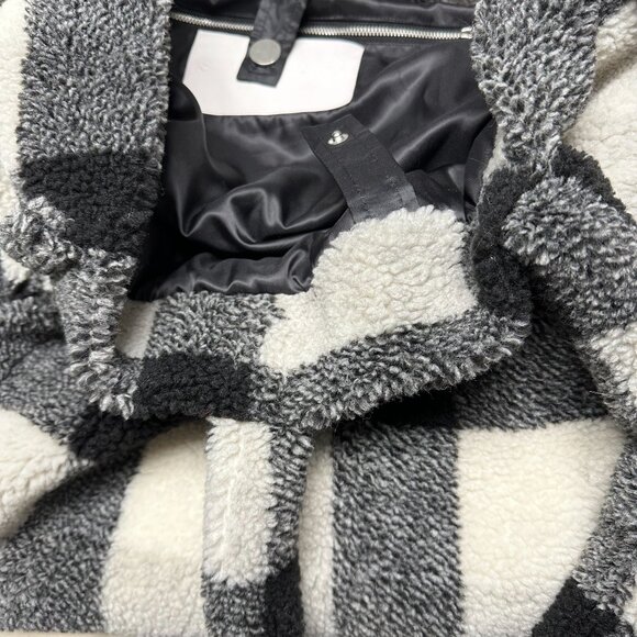 Stand Studio Lola Check Faux Fur Shearling Big Tote Shoulder Bag - Picture 16 of 16